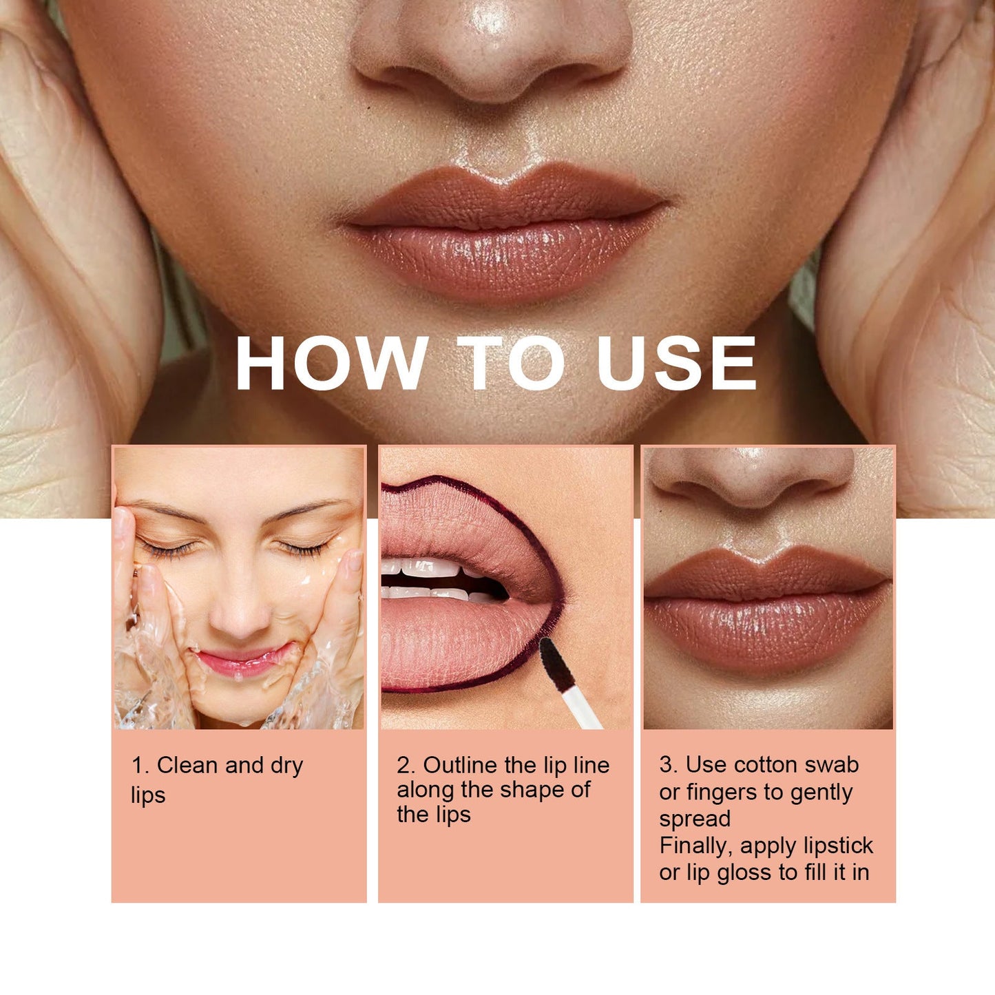 Lip Liner Pen Dark Brown Waterproof Long Lasting Plump Soft Lip Gloss Makeup Cosmetics Louisiana Mart