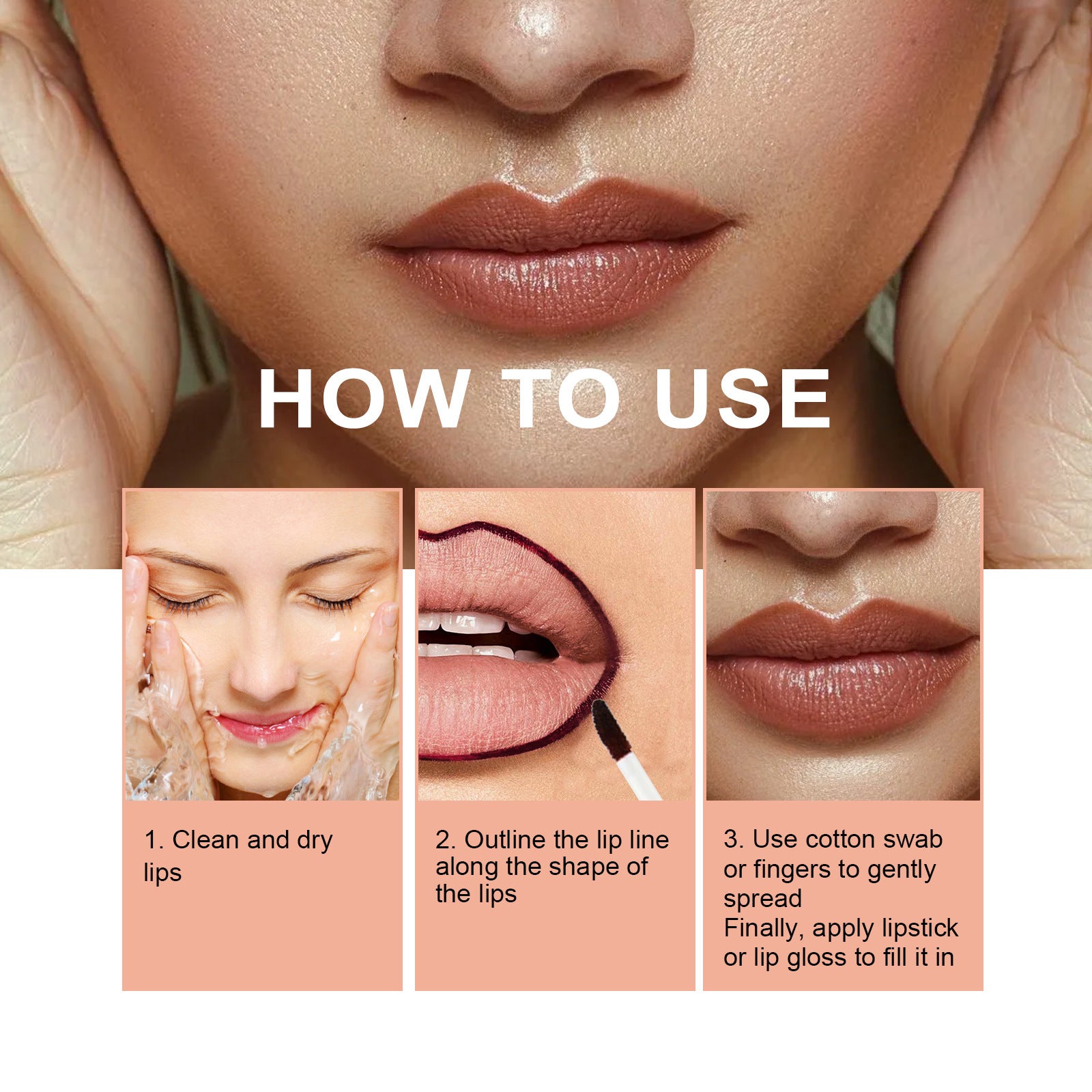 Lip Liner Pen Dark Brown Waterproof Long Lasting Plump Soft Lip Gloss Makeup Cosmetics Louisiana Mart