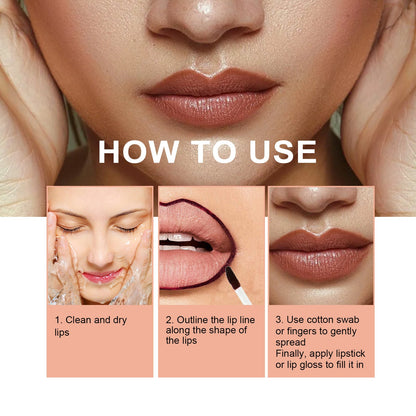 Lip Liner Pen Dark Brown Waterproof Long Lasting Plump Soft Lip Gloss Makeup Cosmetics Louisiana Mart