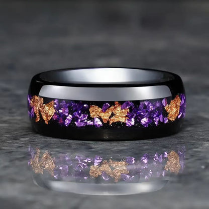 Purple Gold Foil Stainless Steel Classic Combination