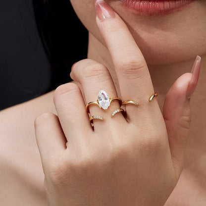 Personalized Inlaid Horse Eye Ring Suit