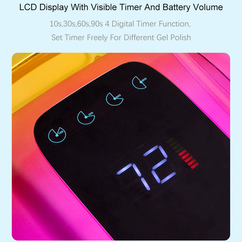 Rechargeable Nail Lamp UV LED 96W Wireless Quick Dry Polish