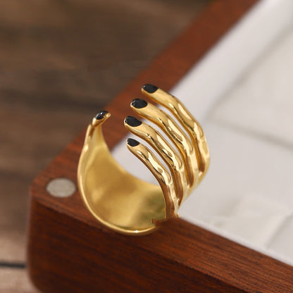 Personalized Ring Trend Line High Profile 304 Stainless Steel