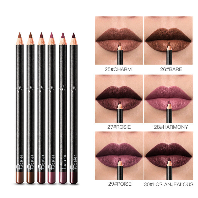36 Color Lip Liner Waterproof Non-smudge Nude Color Louisiana Mart