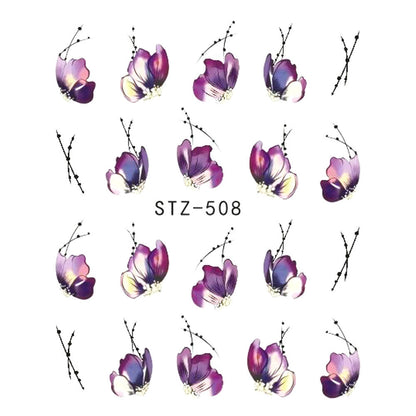 1pcs Nail Sticker Butterfly Flower Water Transfer Decal Sliders for Nail Art Decoration Tattoo Manicure Wraps Tools Tip JISTZ508 Louisiana Mart