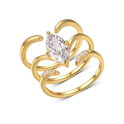 Personalized Inlaid Horse Eye Ring Suit