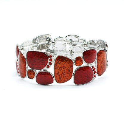 Geometric Enamel Stretch Bracelet For Women