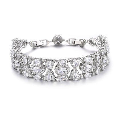 Colorful Light Luxury Full Diamond Women's European And American Fashion Bracelet