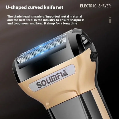 Three-in-one Electric Shaver Reciprocating Shaver Hair Clipper Louisiana Mart