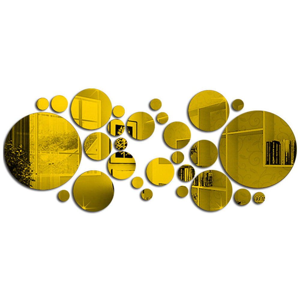 Big And Small Circles Mirror Sticker 3D Stereo Acrylic Wall Decoration Louisiana Mart