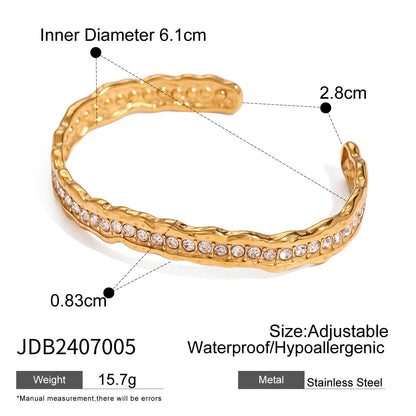 European And American Stainless Steel Zircon Bracelet High Sense