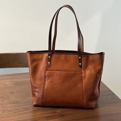 Commute Cowhide Leather Single-shoulder Bag