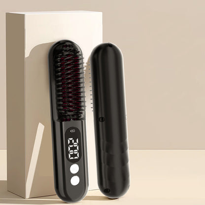 Cordless travel hair straightener