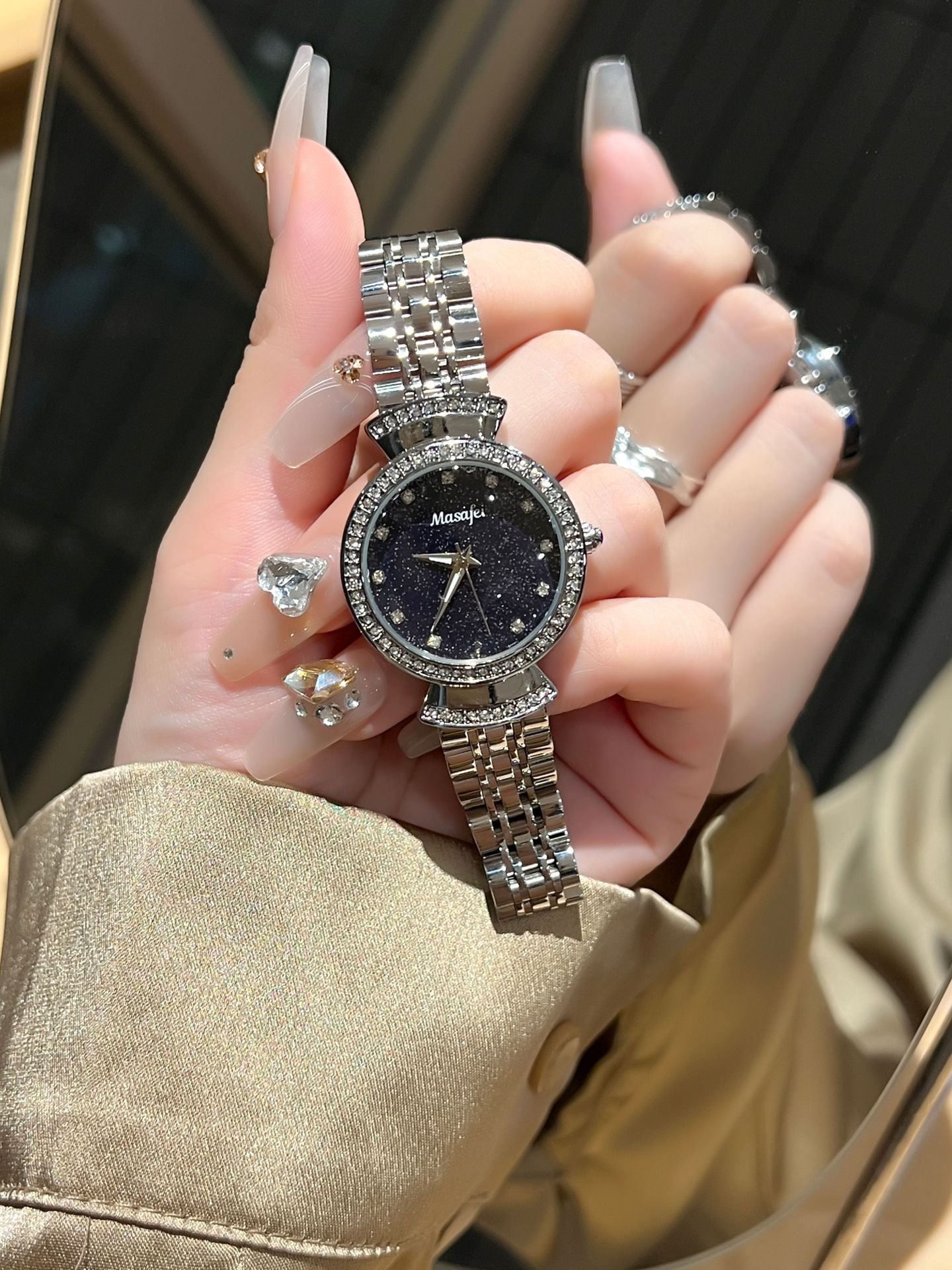 Women's Marble Dial Watch