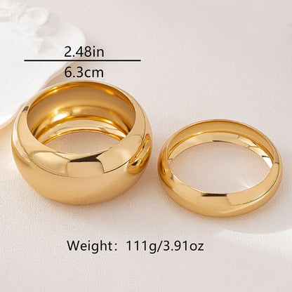 Round Gold Bracelet Suit Suitable For Banquet Party
