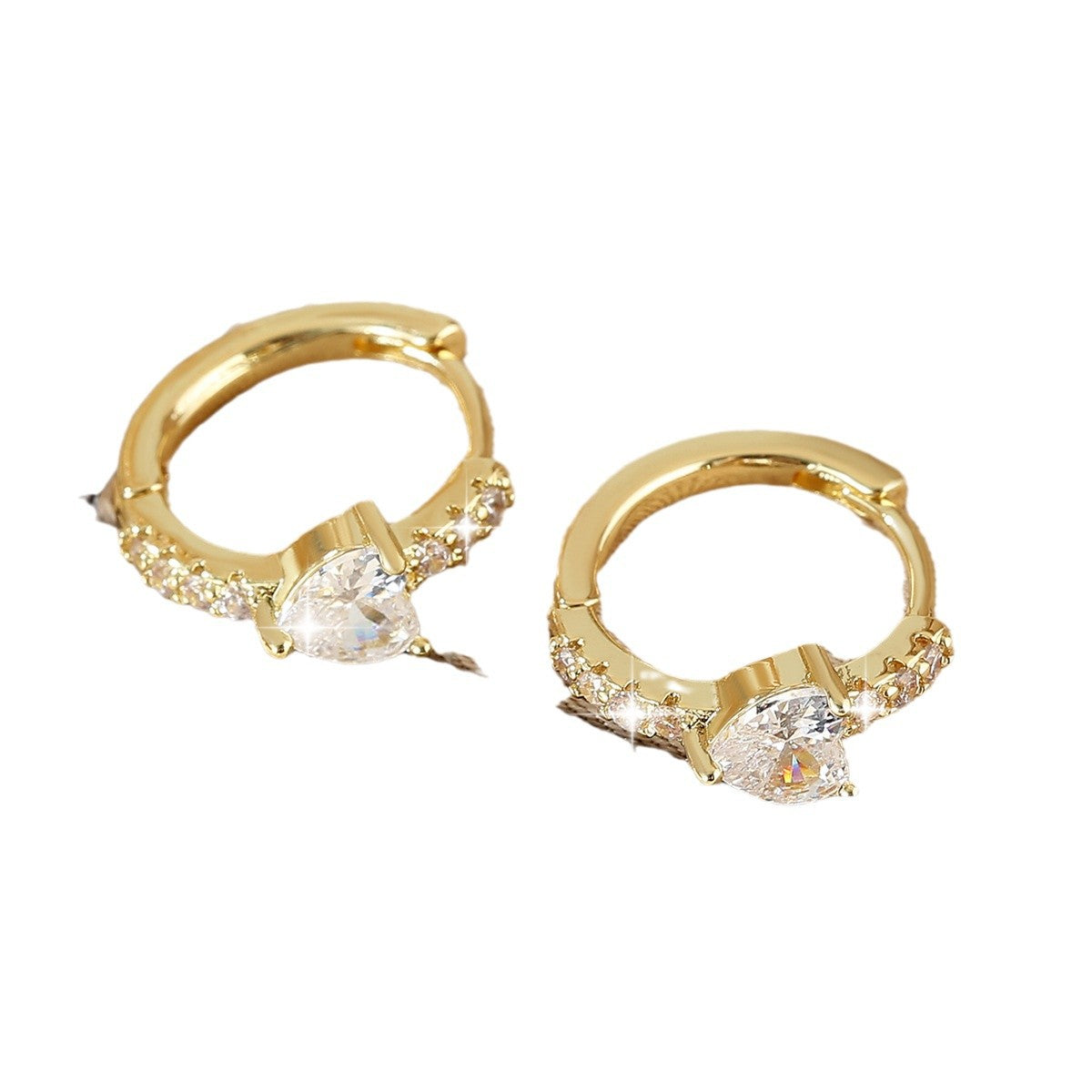 European And American Style Luxury Love Round Ear Clip Fashion Trend