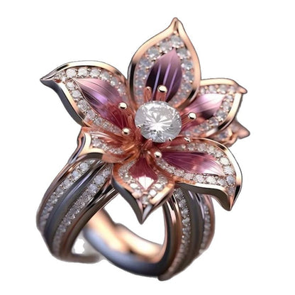 Flower Ring Female Special-interest Design Cold Style Light Luxury Bracelet