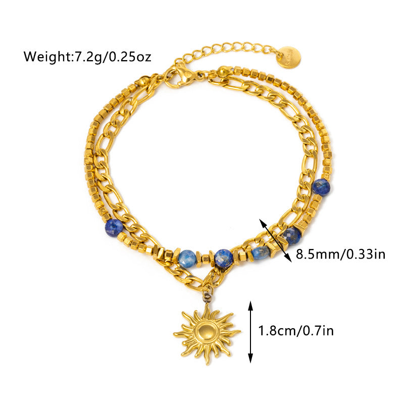 Green Gold Stone Bracelet in Louisiana | Fashion Retro Jewelry