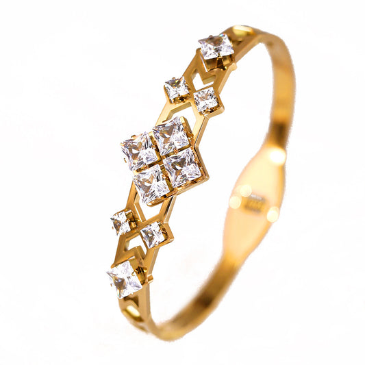 18K Gold Titanium Steel Bracelet in Louisiana | Diamond-Embedded Jewelry