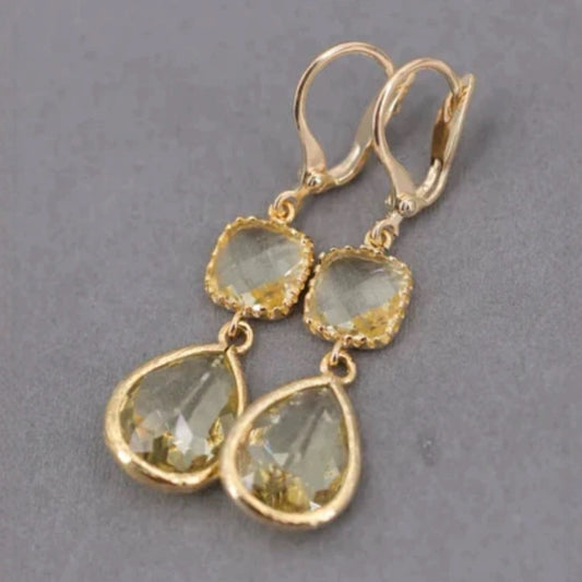 Retro Exaggerated Crystal Long Fringe Earrings