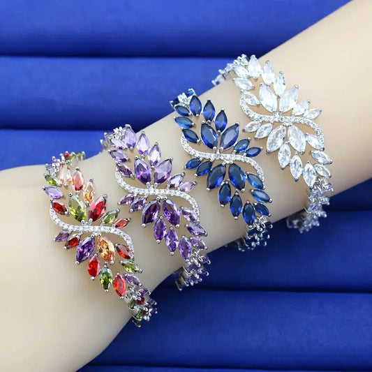 Women's Color Zircon Bracelet | Heavy Industry Fashion Jewelry