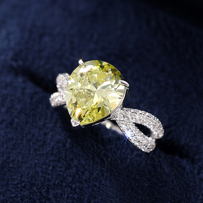 Personality Ring Drop-shaped Pear-shaped Refined Grace Unique