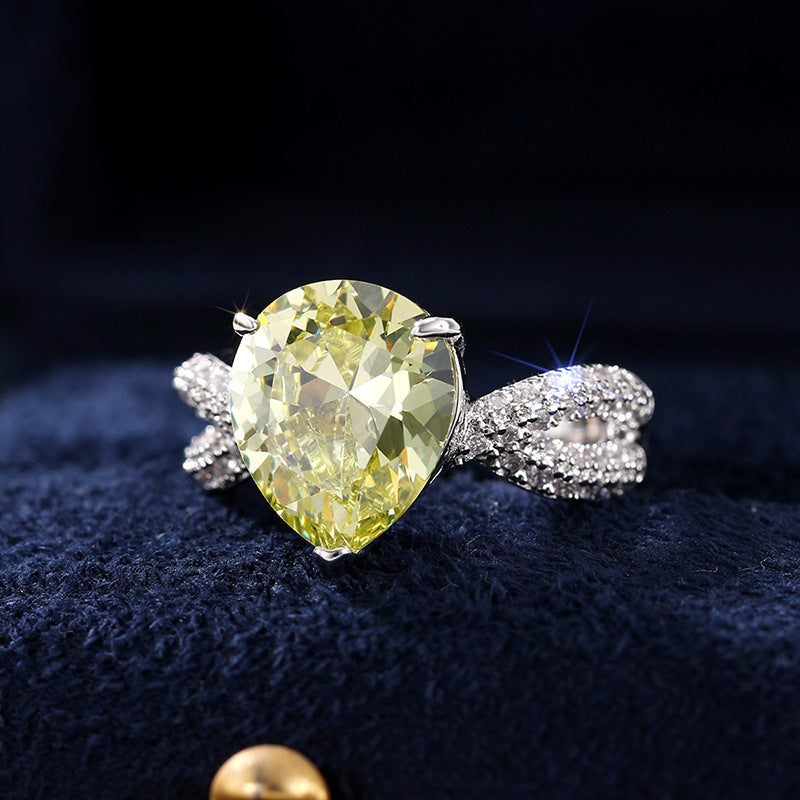 Personality Ring Drop-shaped Pear-shaped Refined Grace Unique