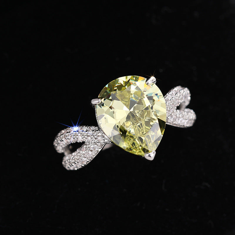 Personality Ring Drop-shaped Pear-shaped Refined Grace Unique