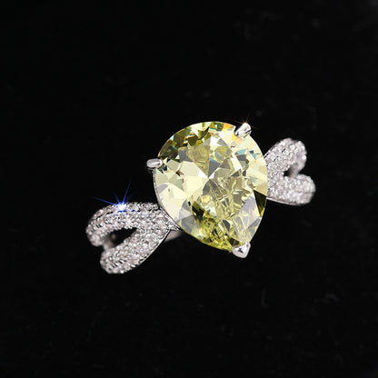 Personality Ring Drop-shaped Pear-shaped Refined Grace Unique