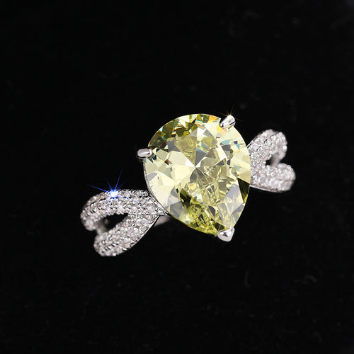 Personality Ring Drop-shaped Pear-shaped Refined Grace Unique