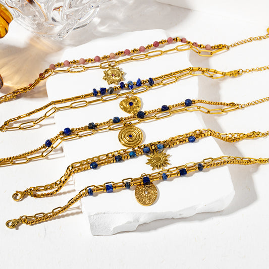 Green Gold Stone Bracelet in Louisiana | Fashion Retro Jewelry