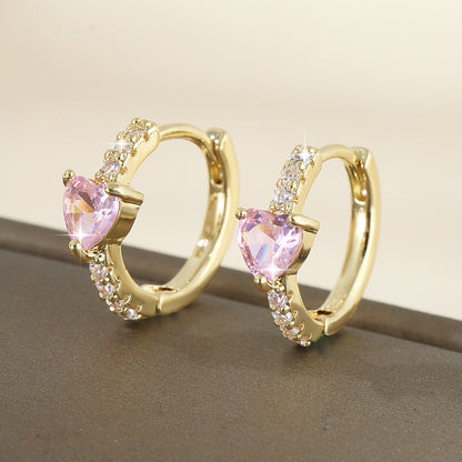 European And American Style Luxury Love Round Ear Clip Fashion Trend