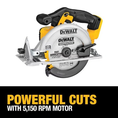 DEWALT 20V MAX 6-1/2 in Cordless Circular Saw (Battery Not Included and Charger Not Included)