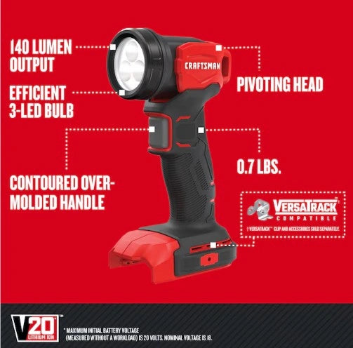 CRAFTSMAN V20 4-Tool Cordless Combo Kit with Batteries (2-Batteries and Charger Included)
