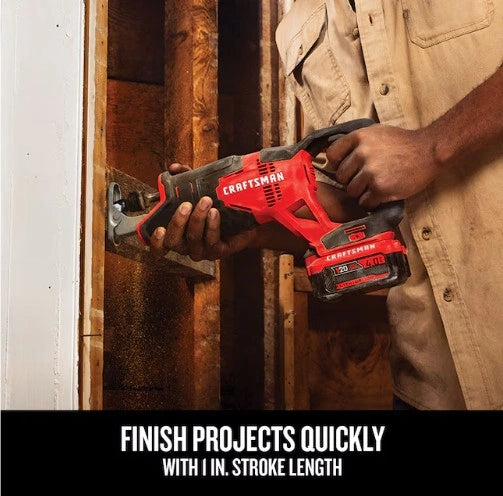 CRAFTSMAN V20 4-Tool Cordless Combo Kit with Batteries (2-Batteries and Charger Included)