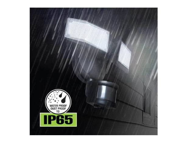 Good Earth LED Motion Flood Light 2-Head 1400 Lumens