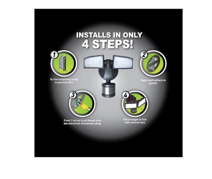 Good Earth LED Motion Flood Light 2-Head 1400 Lumens