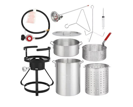 Outopee 30-Qt Gas Turkey Fryer Kit with Manual Ignition