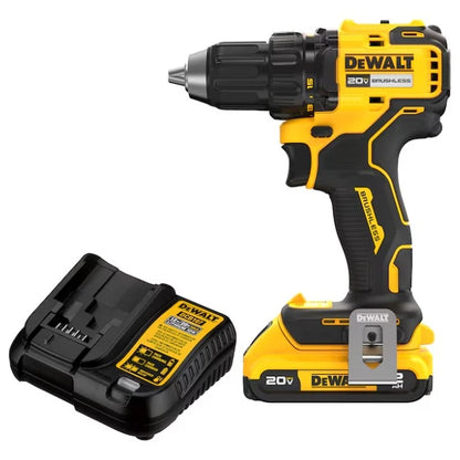 DEWALT 20V MAX Brushless Drill Kit Battery Charger Bag