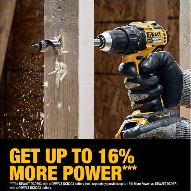 DEWALT 20V MAX Brushless Drill Kit Battery Charger Bag