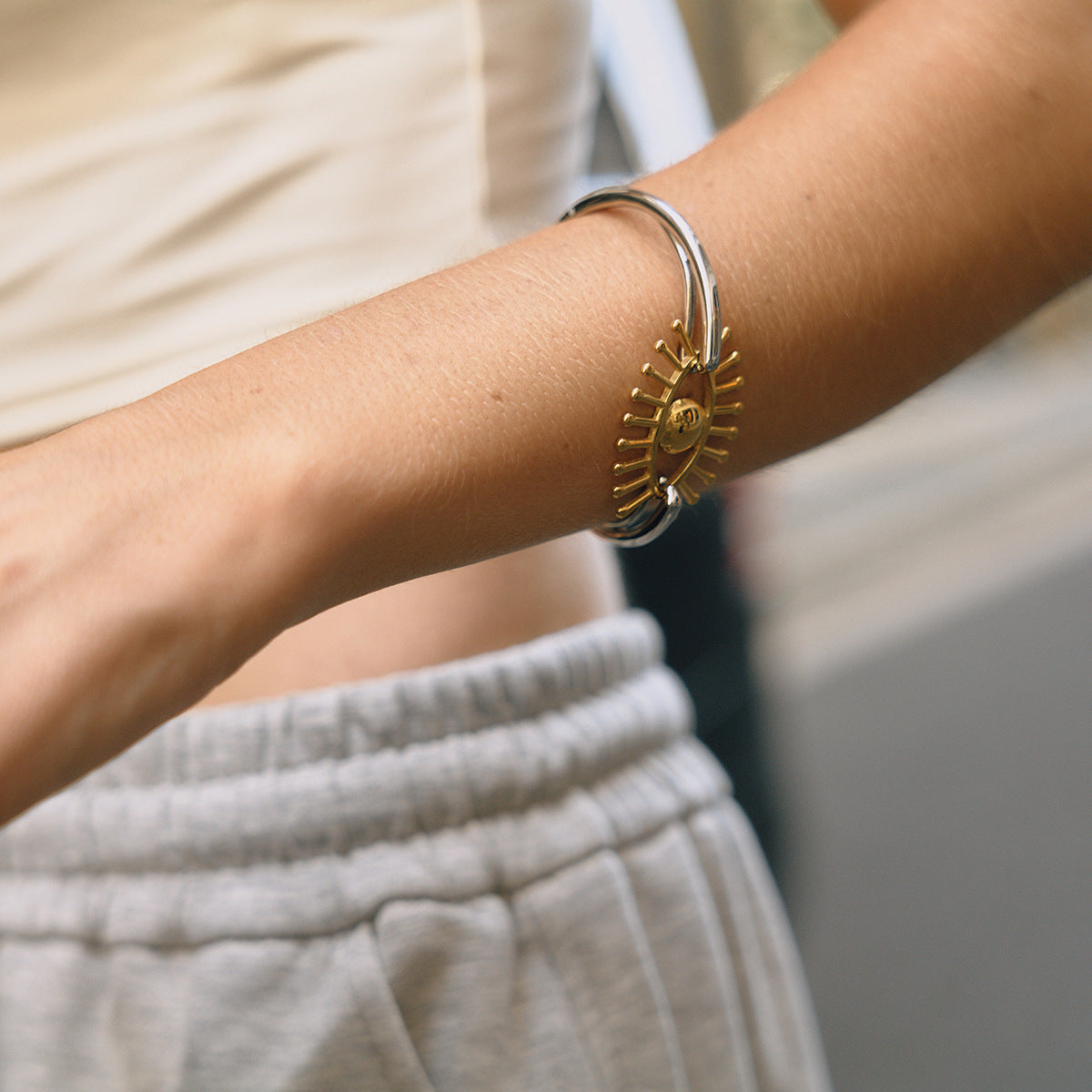 Color Matching Stainless Steel Ornament Women's High-grade Non-fading Bracelet