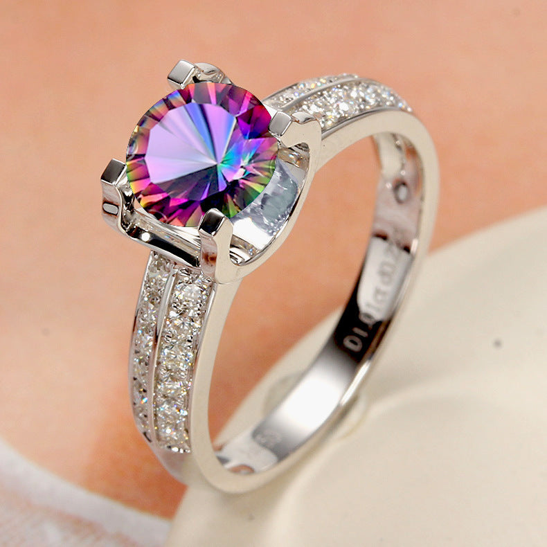 Moissanite Temperament Open Ring For Women