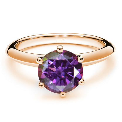 Moissanite Ring Female S925 Silver 18K Gold Plating