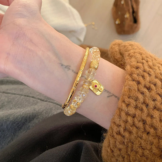 Women's Fashion Crystal Glass Bead Bracelet