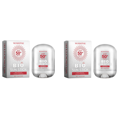 WUSOOTHE Bio Sun Stick 15g - Advanced Protection With Peptide Complex, Collagen And Hyaluronic Acid SPF50,PortableStrong UVProtection Sunscreen Stick Louisiana Mart