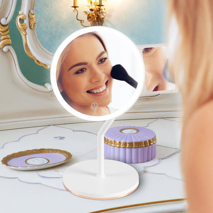 Lighted makeup mirror