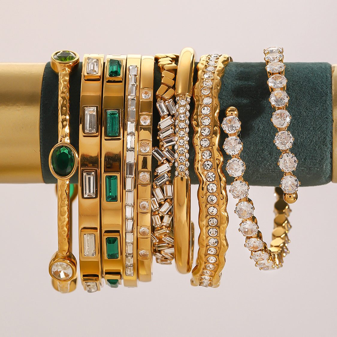 European And American Stainless Steel Zircon Bracelet High Sense