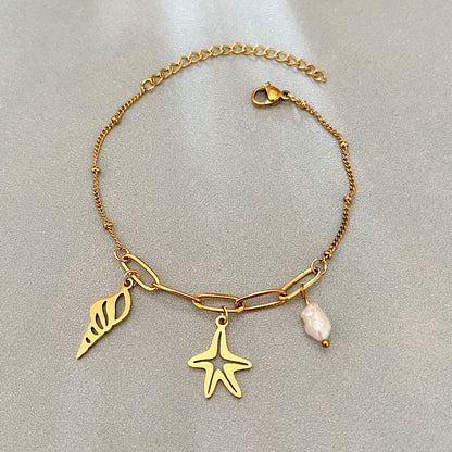 Ocean Series Seahorse Starfish Women's Pendant Bracelet