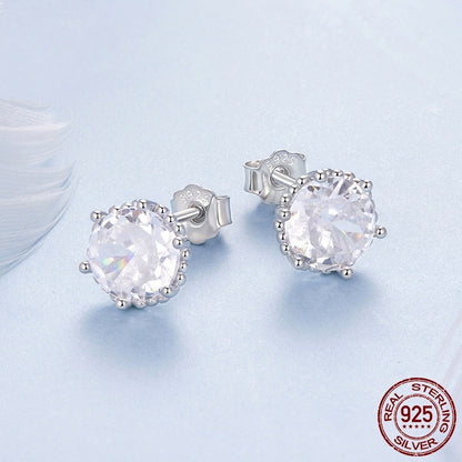 Simple Elegant S925 Sterling Silver Fashion Ear Studs Earrings