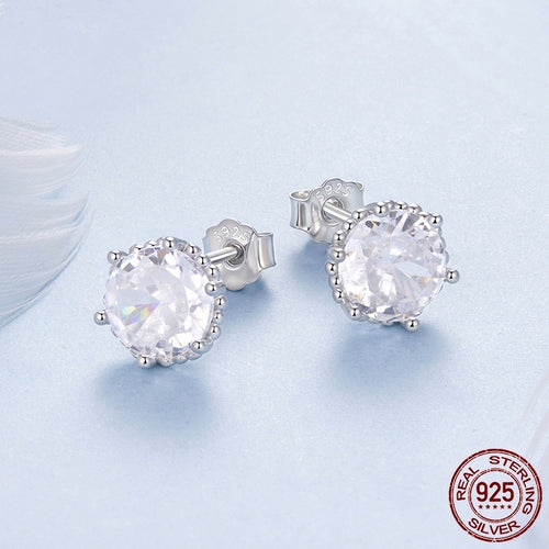 Simple Elegant S925 Sterling Silver Fashion Ear Studs Earrings